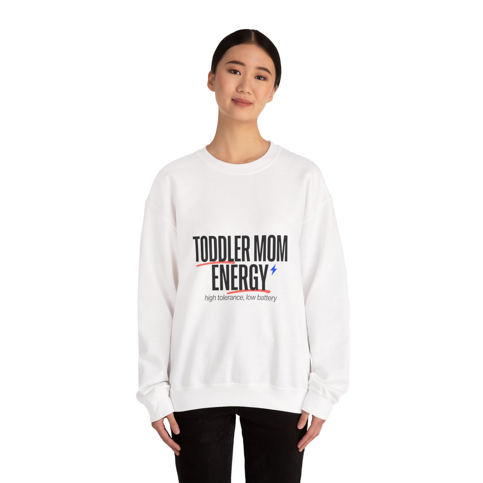 Toddler Mom Energy Sweatshirt | Minimal Typographic Mom, Mother’s Day Sweatshirt