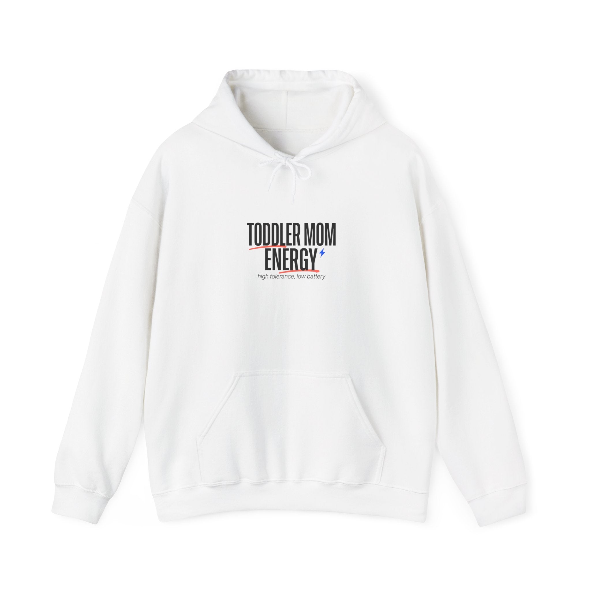 Toddler Mom Energy Hoodie | Minimal Typographic Mom Sweatshirt