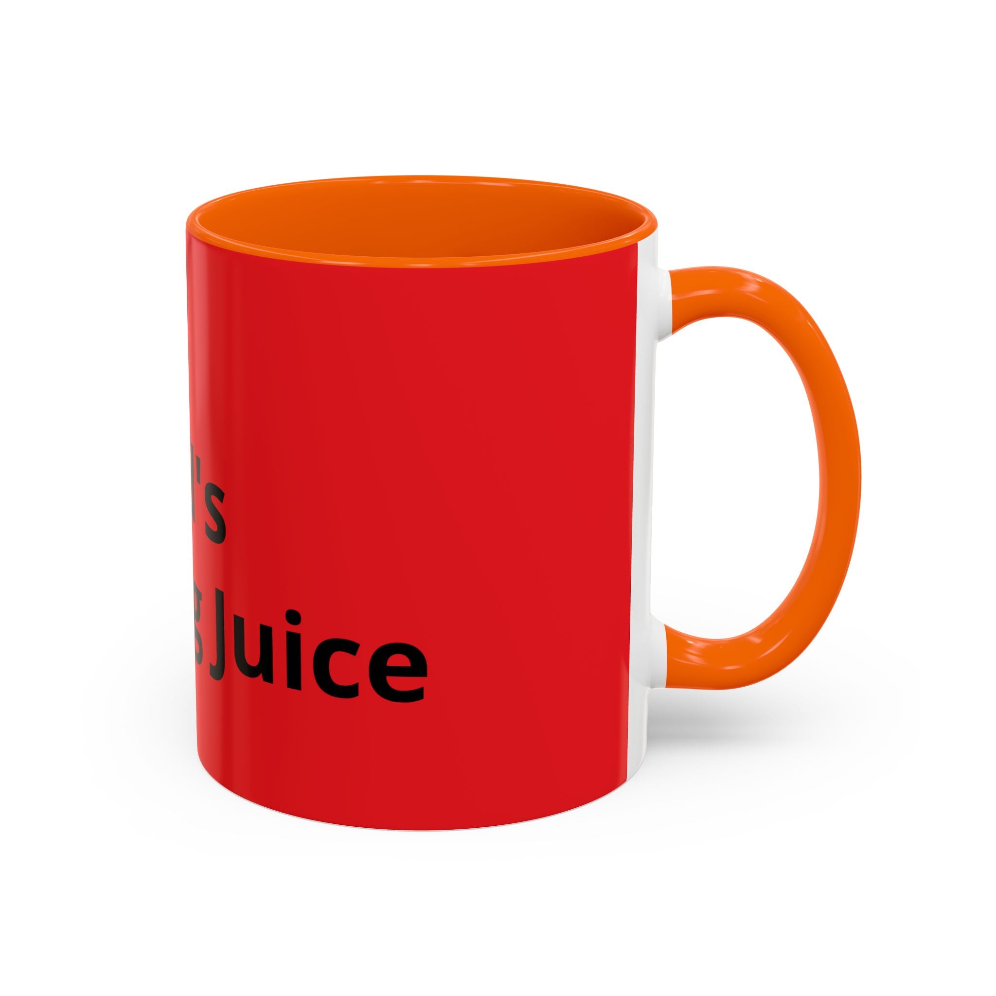 Dad's Morning Juice Coffee Mug – Funny Father's Day Red Accent Mug (11/15oz)