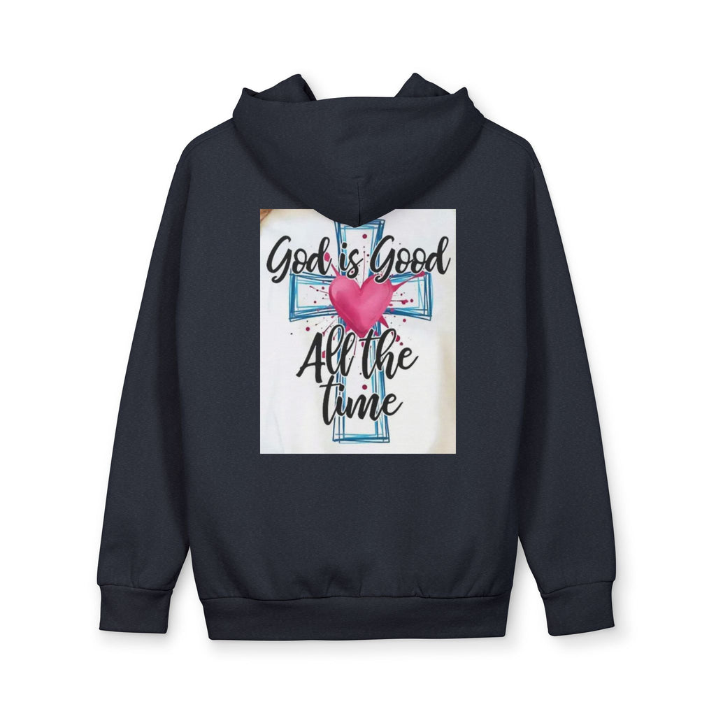 Hoodie — "God Is Good All The Time" Cross Heart Pullover