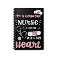 Geriatric Nurse Spiral Notebook – "I’m a Geriatric Nurse, I Listen With My Heart" Ruled Journal