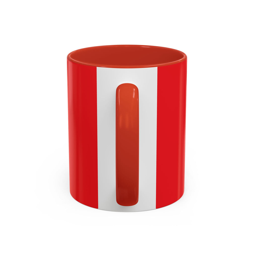 Dad's Morning Juice Coffee Mug – Funny Father's Day Red Accent Mug (11/15oz)