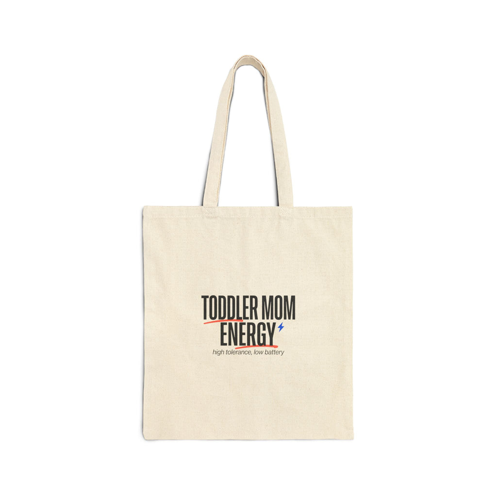 Toddler Mom Energy Tote | Mother’s Day Minimal Typographic Mom Tote