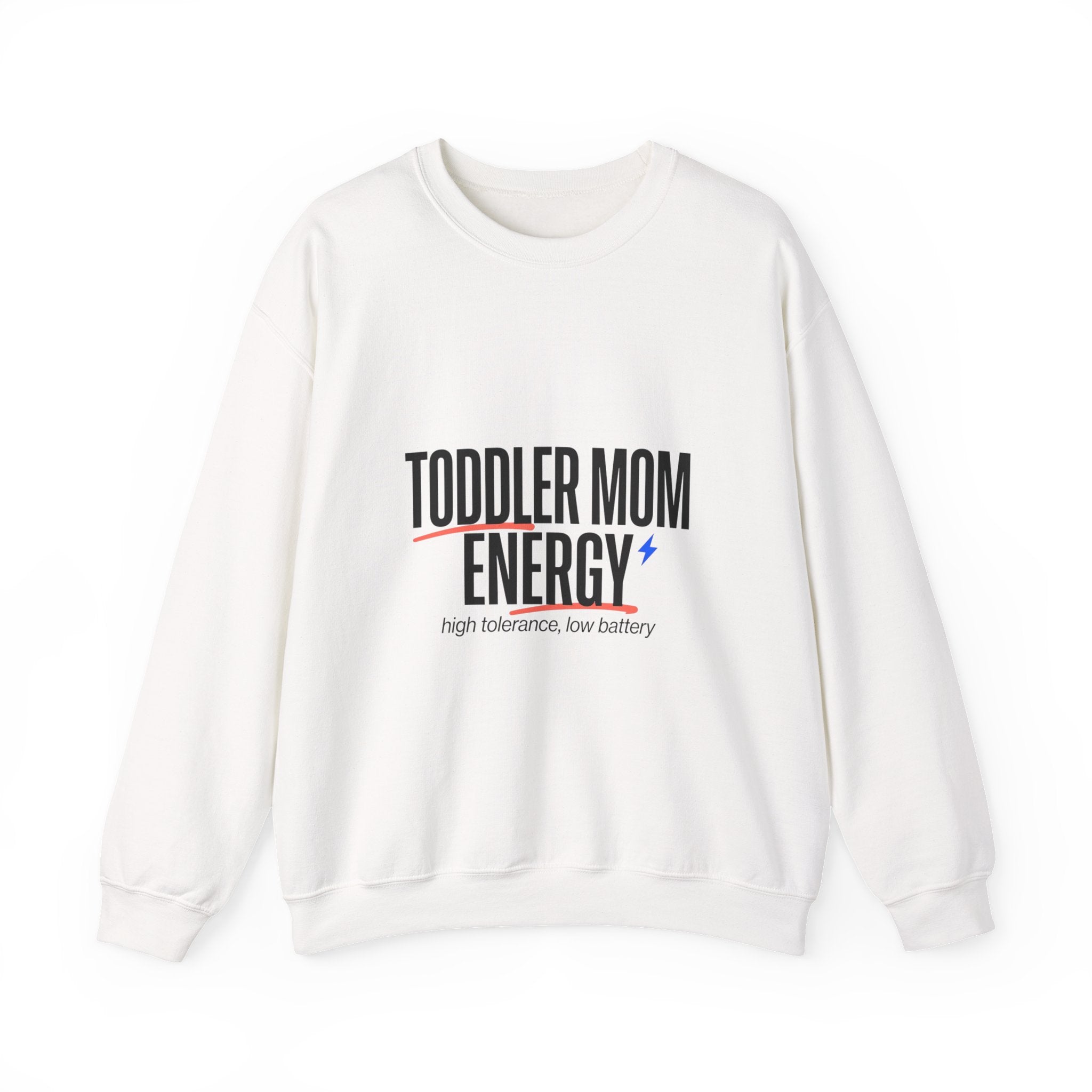 Toddler Mom Energy Sweatshirt | Minimal Typographic Mom, Mother’s Day Sweatshirt