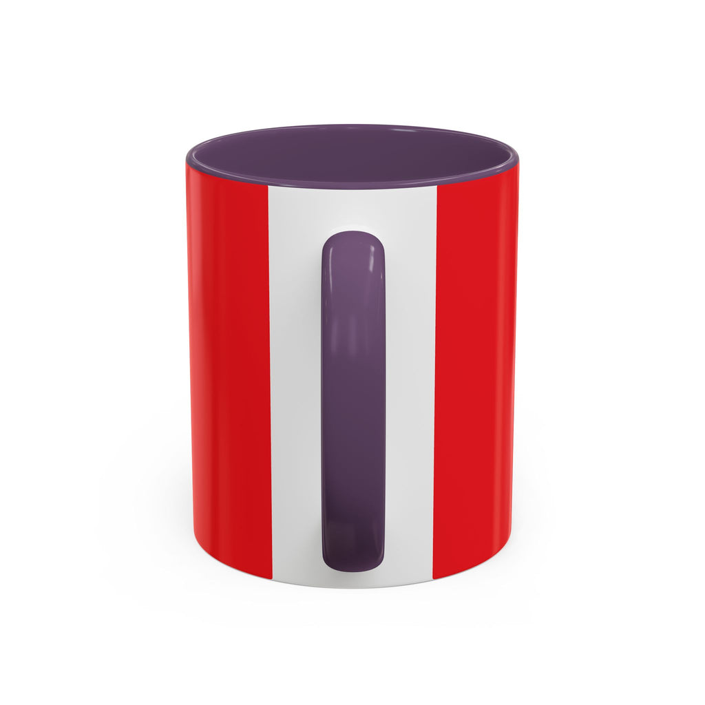 Dad's Morning Juice Coffee Mug – Funny Father's Day Red Accent Mug (11/15oz)