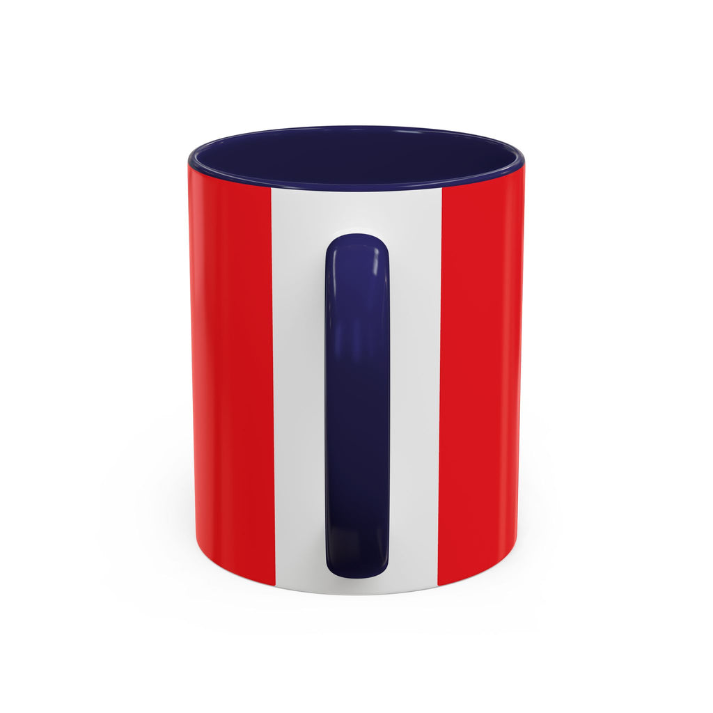Dad's Morning Juice Coffee Mug – Funny Father's Day Red Accent Mug (11/15oz)