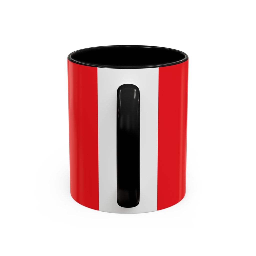 Dad's Morning Juice Coffee Mug – Funny Father's Day Red Accent Mug (11/15oz)