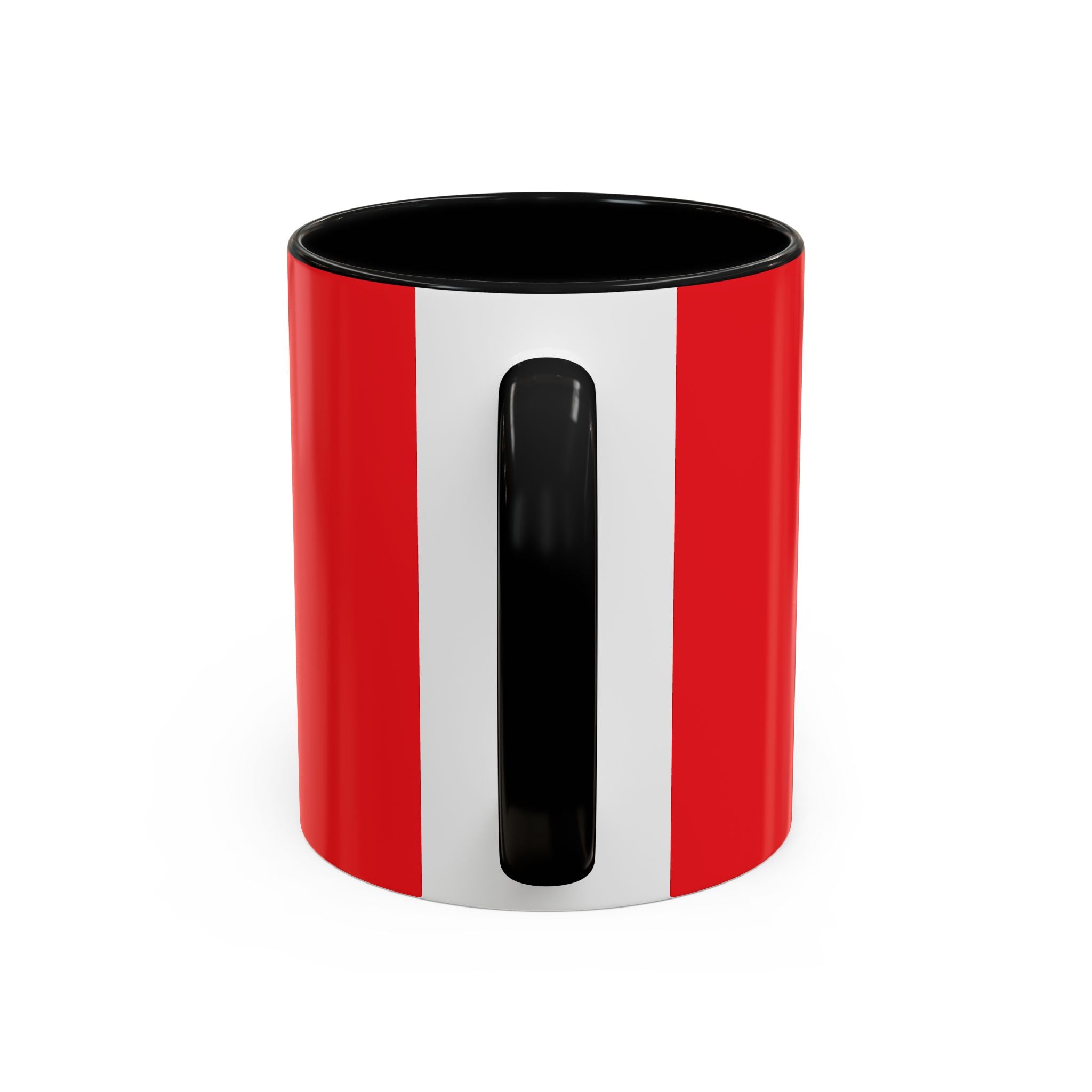 Dad's Morning Juice Coffee Mug – Funny Father's Day Red Accent Mug (11/15oz)
