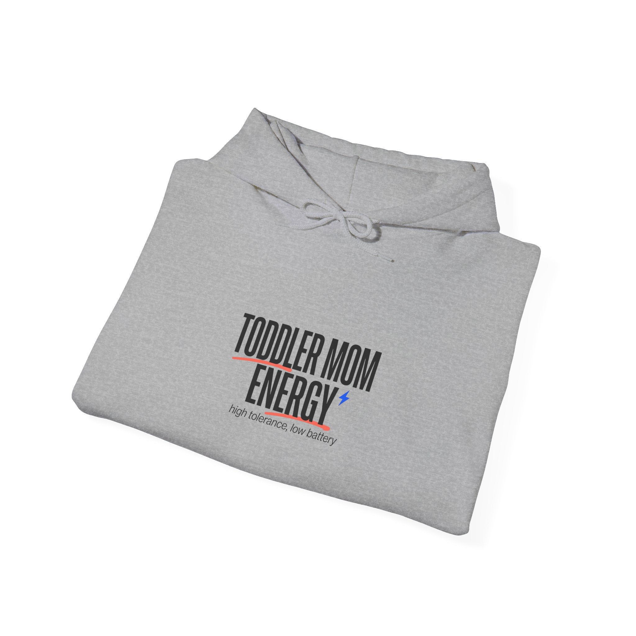 Toddler Mom Energy Hoodie | Minimal Typographic Mom Sweatshirt