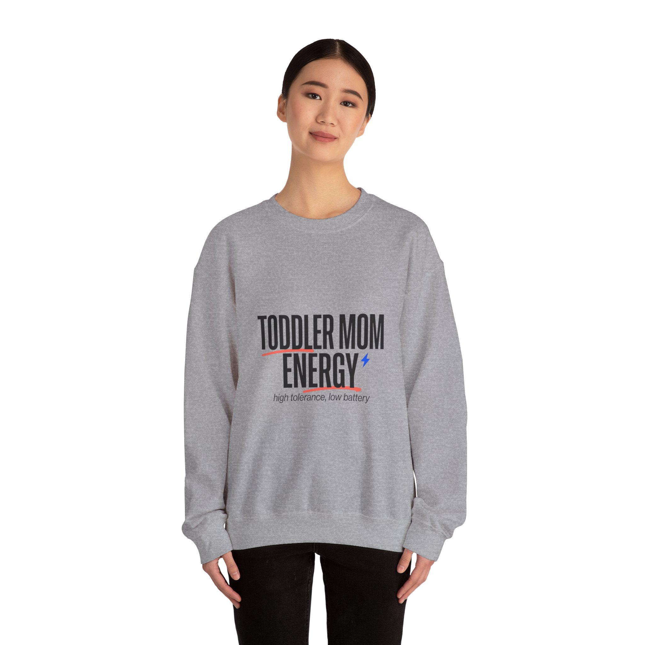 Toddler Mom Energy Sweatshirt | Minimal Typographic Mom, Mother’s Day Sweatshirt