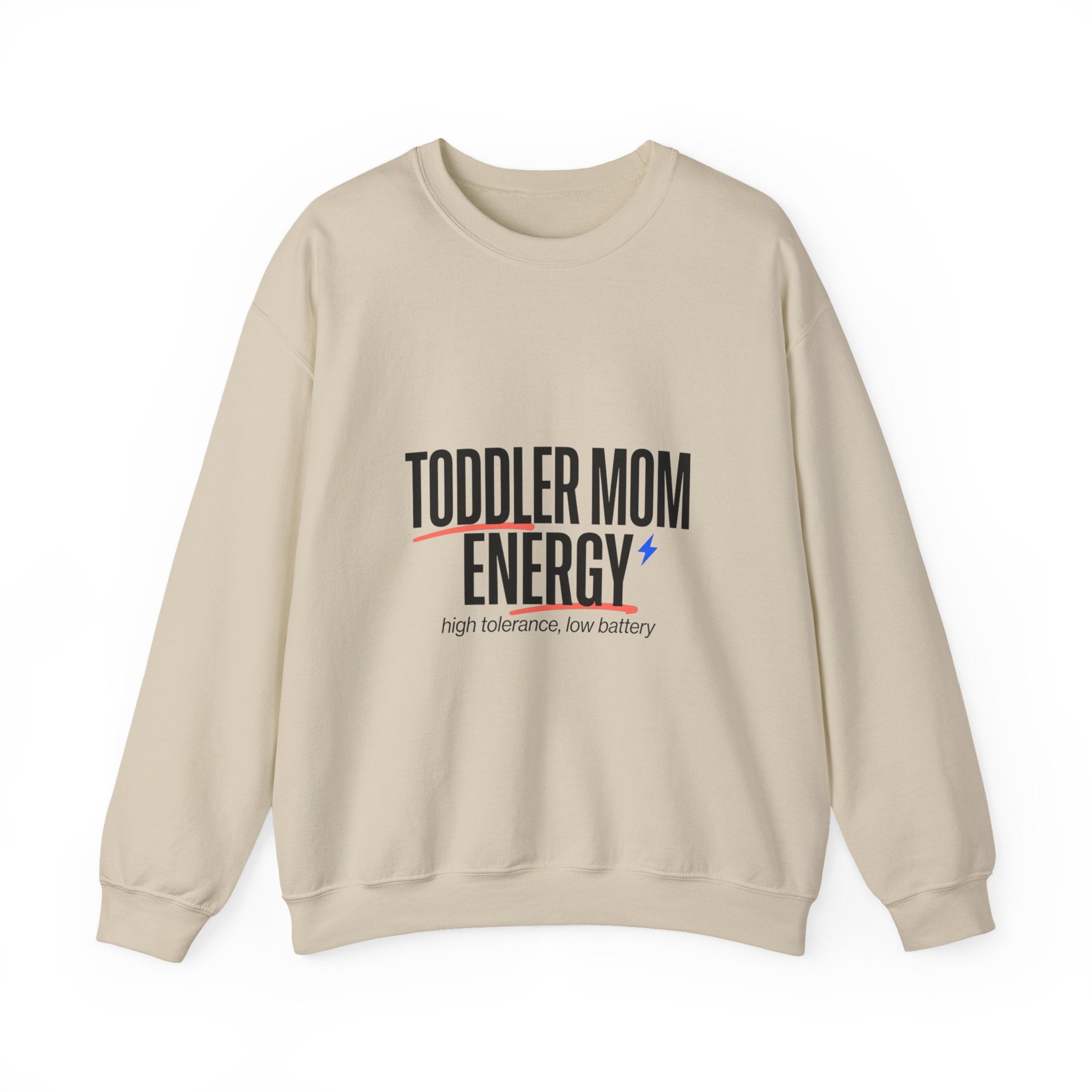 Toddler Mom Energy Sweatshirt | Minimal Typographic Mom, Mother’s Day Sweatshirt