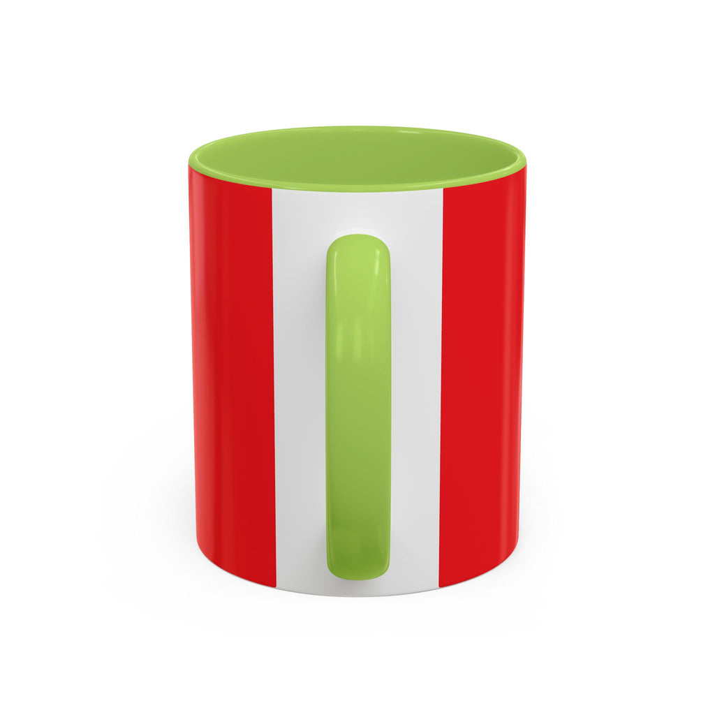 Dad's Morning Juice Coffee Mug – Funny Father's Day Red Accent Mug (11/15oz)