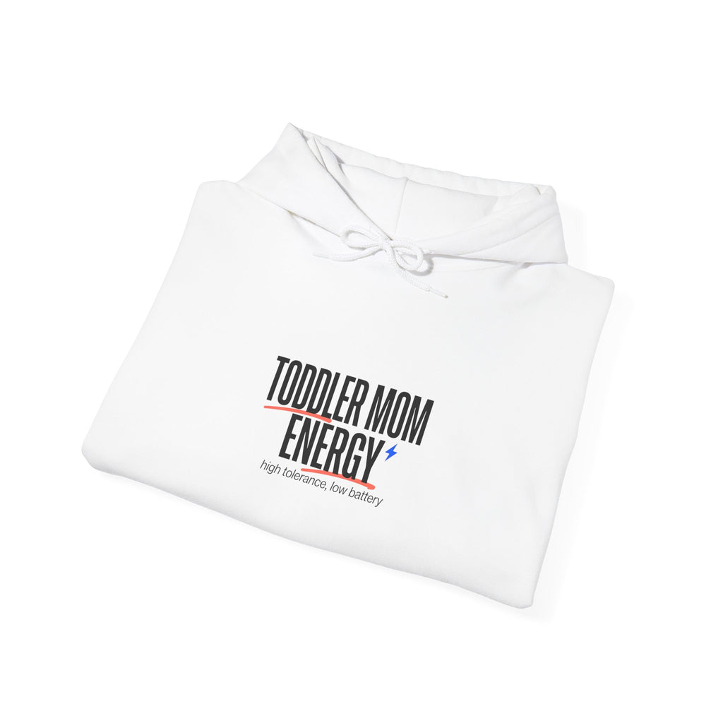 Toddler Mom Energy Hoodie | Minimal Typographic Mom Sweatshirt