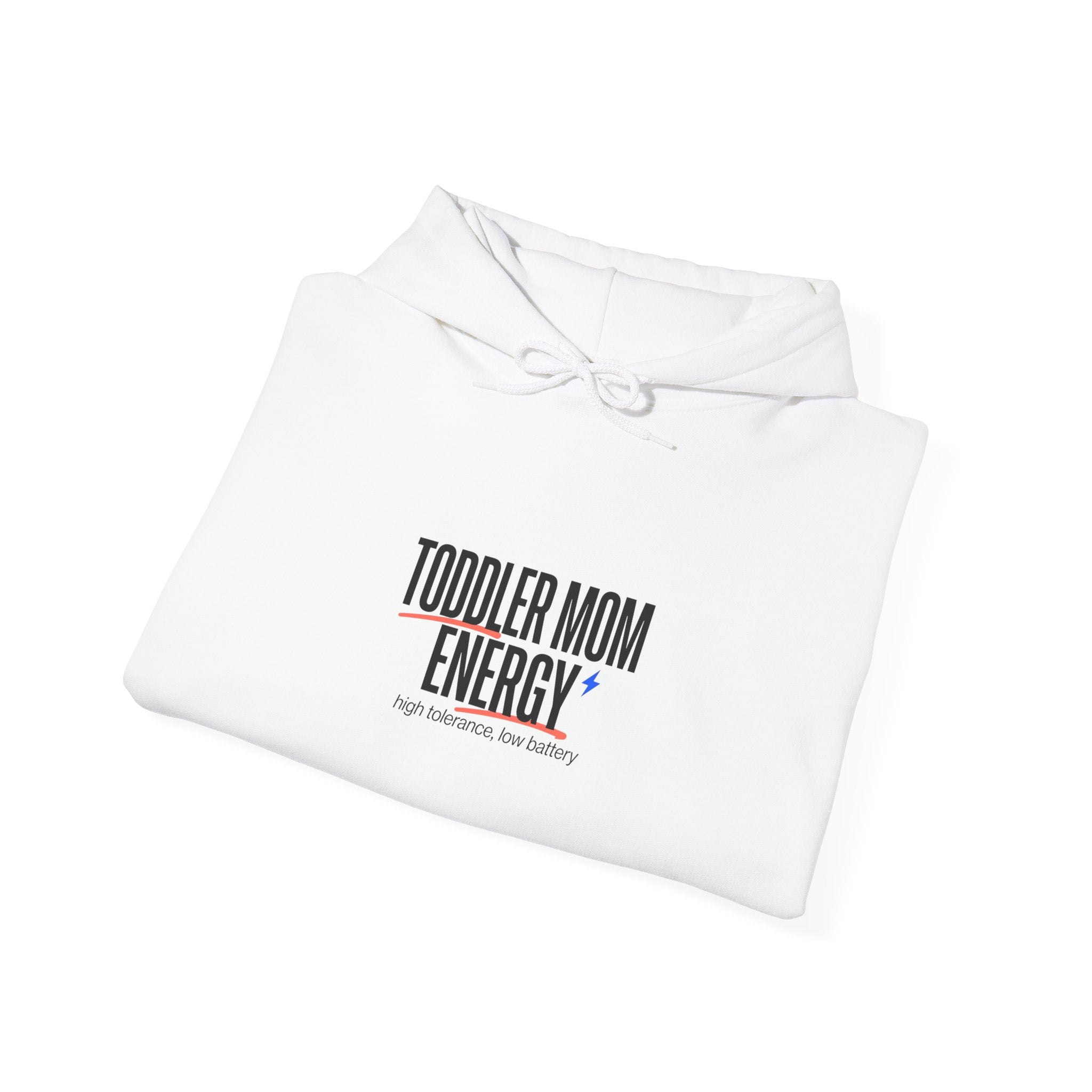 Toddler Mom Energy Hoodie | Minimal Typographic Mom Sweatshirt