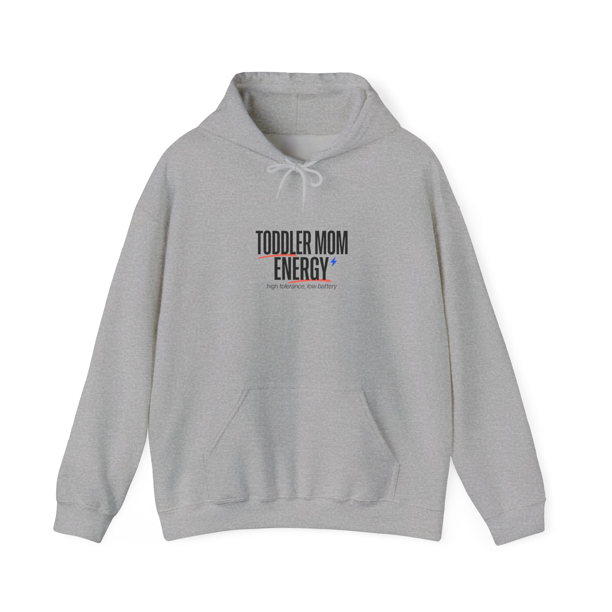 Toddler Mom Energy Hoodie | Minimal Typographic Mom Sweatshirt