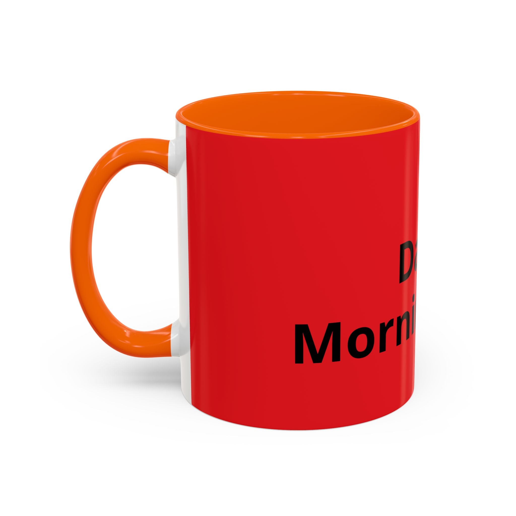 Dad's Morning Juice Coffee Mug – Funny Father's Day Red Accent Mug (11/15oz)