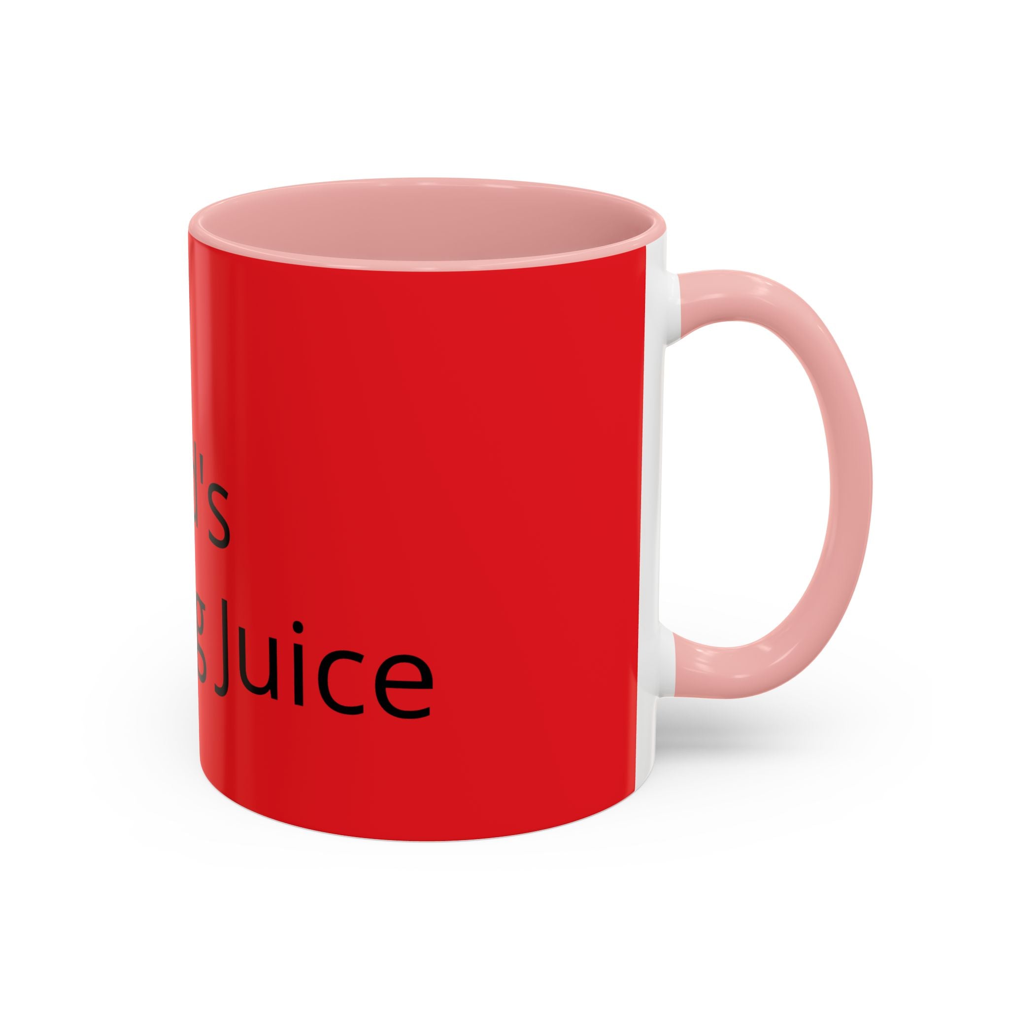 Dad's Morning Juice Coffee Mug – Funny Father's Day Red Accent Mug (11/15oz)