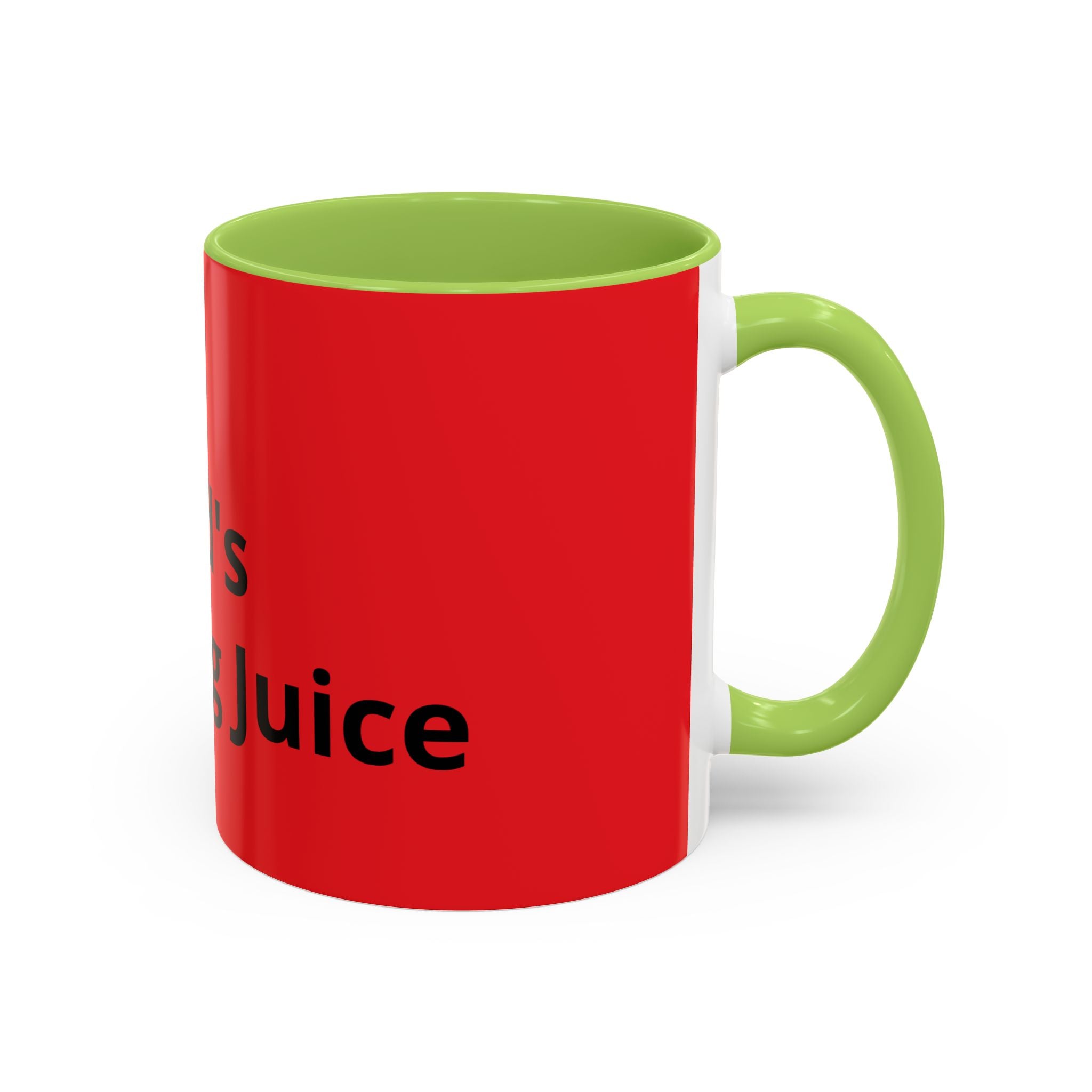 Dad's Morning Juice Coffee Mug – Funny Father's Day Red Accent Mug (11/15oz)