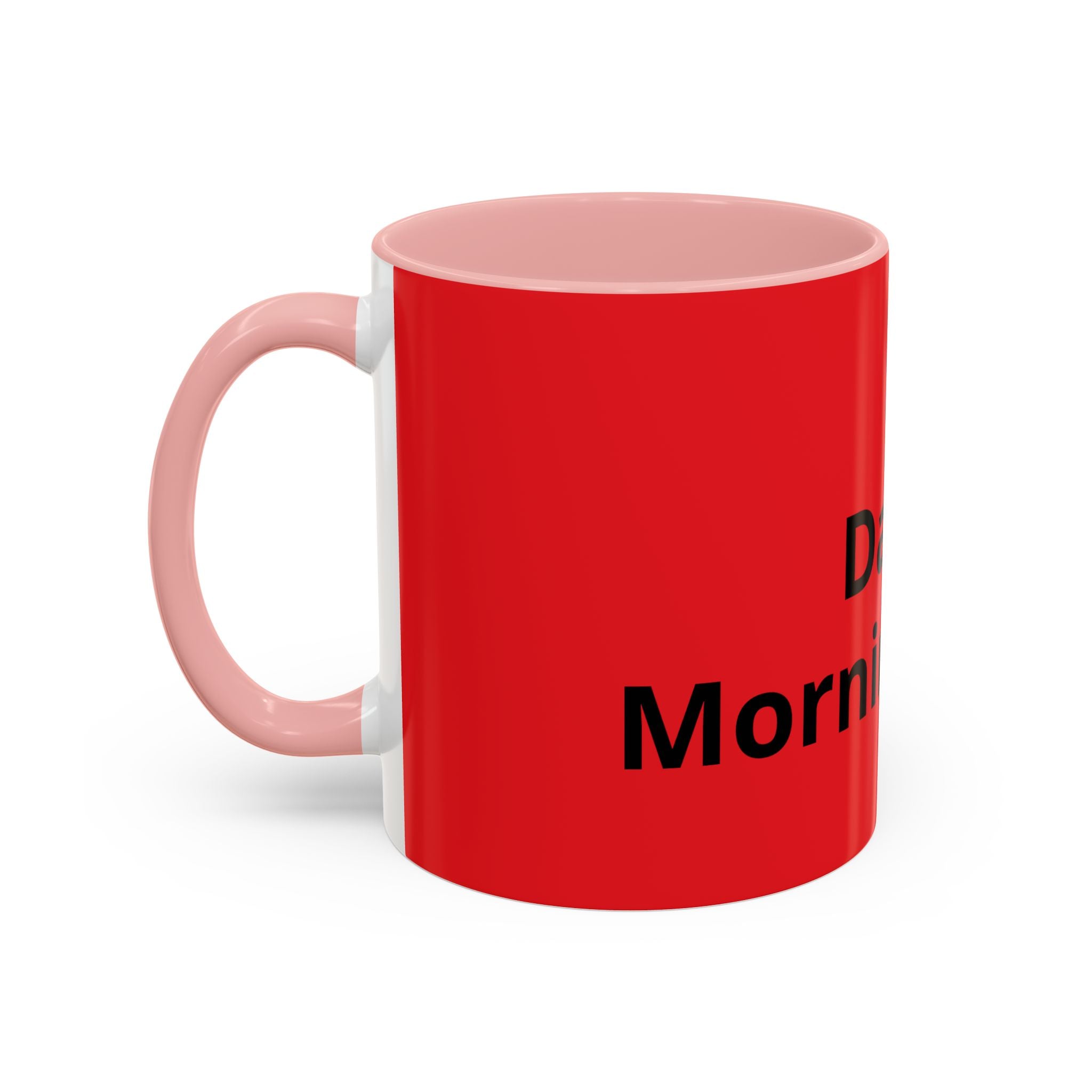 Dad's Morning Juice Coffee Mug – Funny Father's Day Red Accent Mug (11/15oz)
