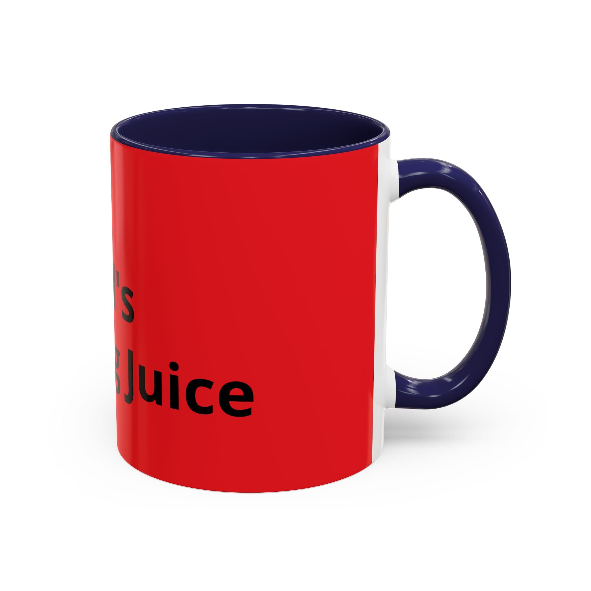 Dad's Morning Juice Coffee Mug – Funny Father's Day Red Accent Mug (11/15oz)