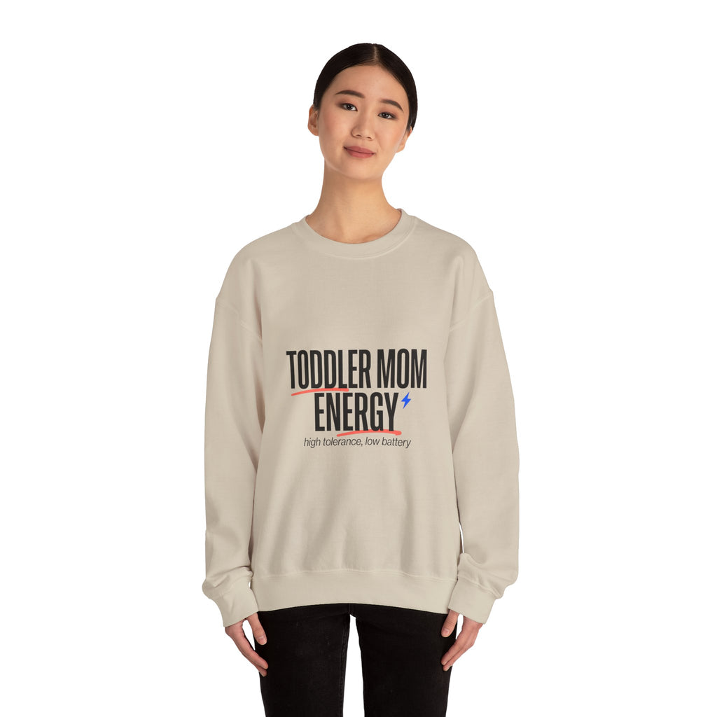 Toddler Mom Energy Sweatshirt | Minimal Typographic Mom, Mother’s Day Sweatshirt