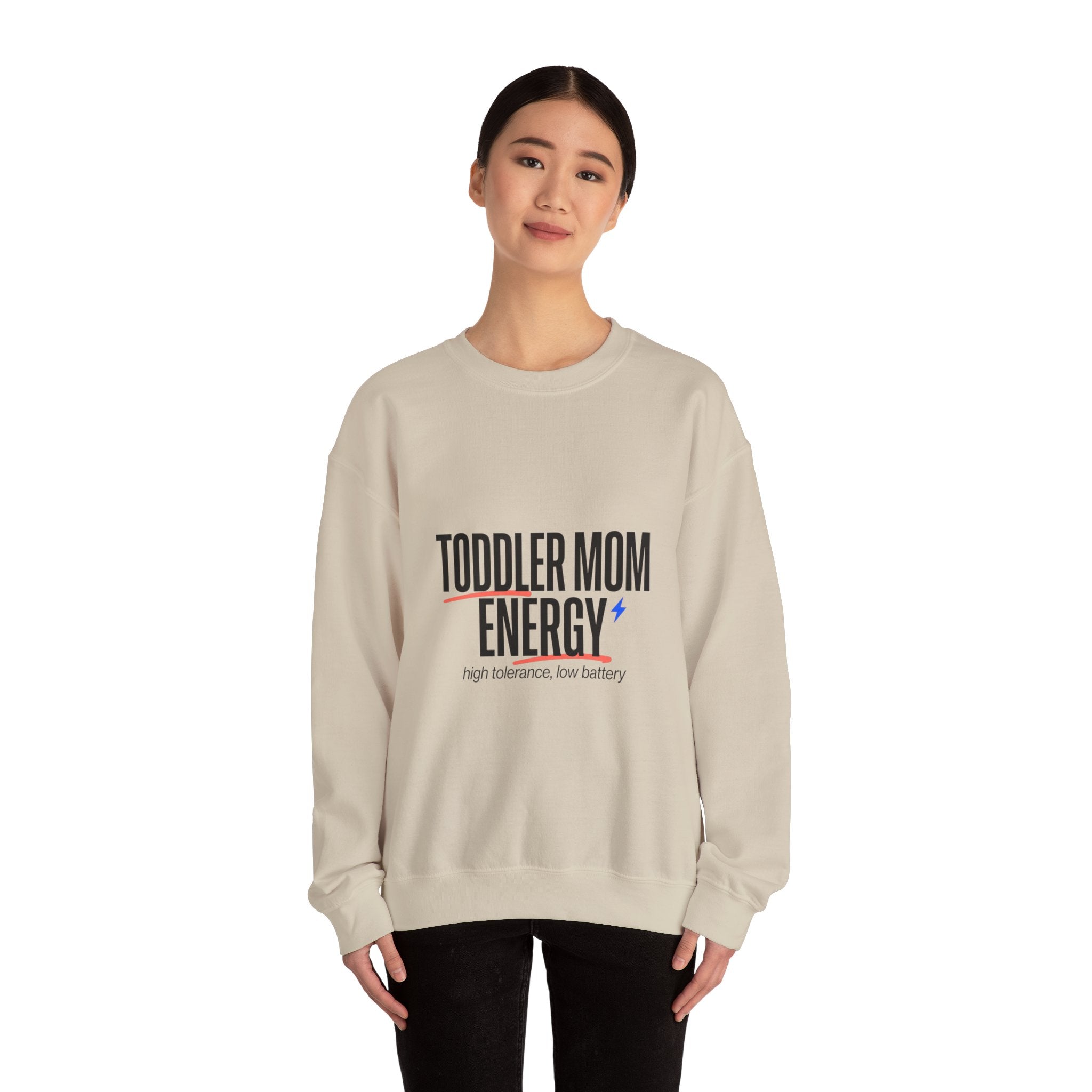 Toddler Mom Energy Sweatshirt | Minimal Typographic Mom, Mother’s Day Sweatshirt