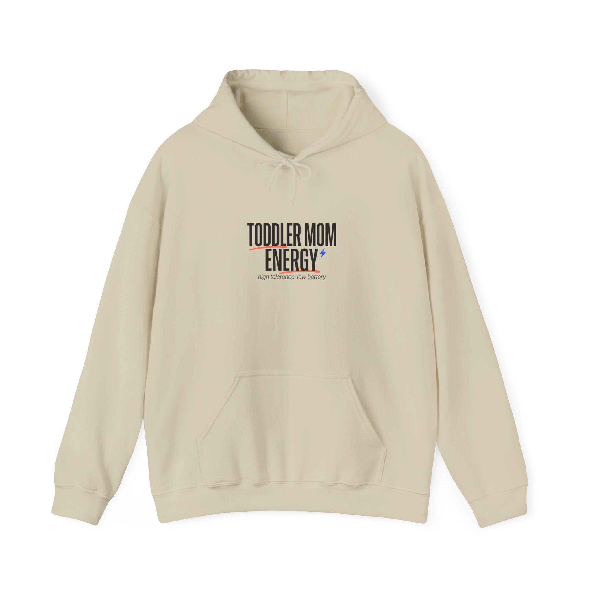 Toddler Mom Energy Hoodie | Minimal Typographic Mom Sweatshirt