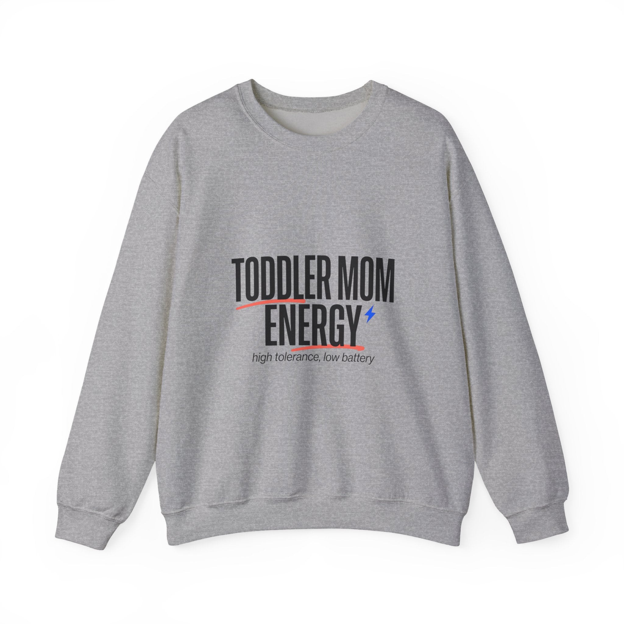 Toddler Mom Energy Sweatshirt | Minimal Typographic Mom, Mother’s Day Sweatshirt