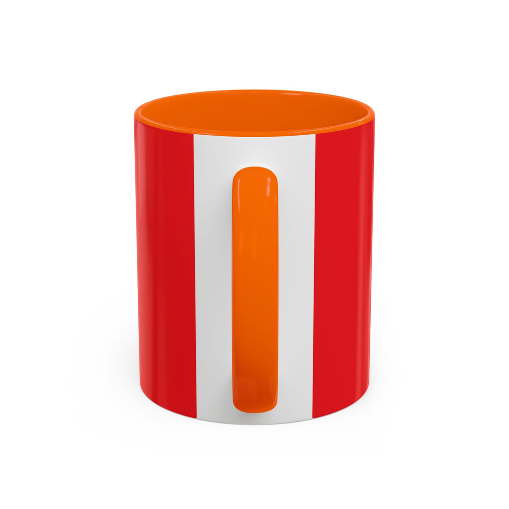 Dad's Morning Juice Coffee Mug – Funny Father's Day Red Accent Mug (11/15oz)